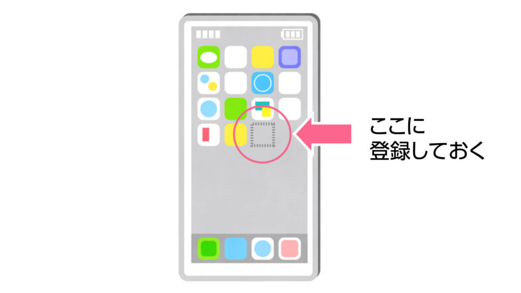 ホーム画面のアイコン予定地