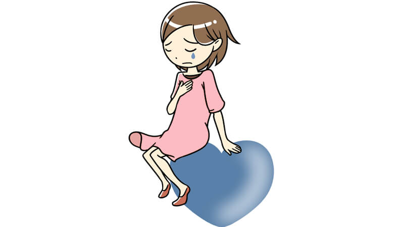 心を病んだ女性のイラスト